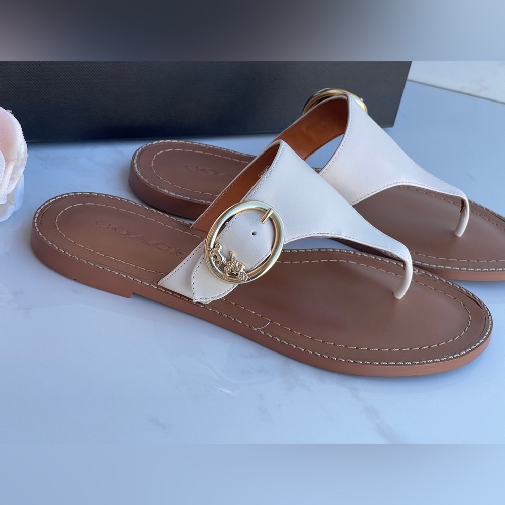 Coach Leather Thong Sandal